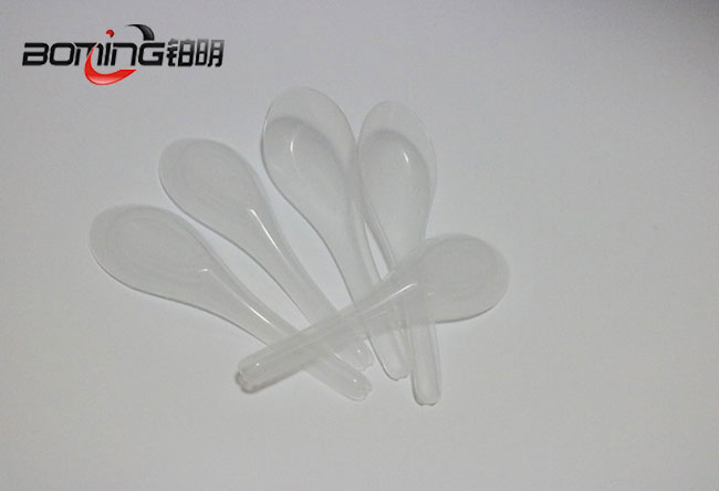 Disposable plastic spoon